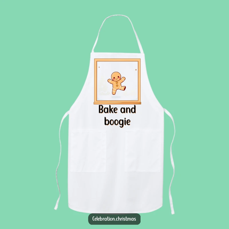 Funny Kawaii Gingerbread Dancing Apron - Bake with Joy Gift