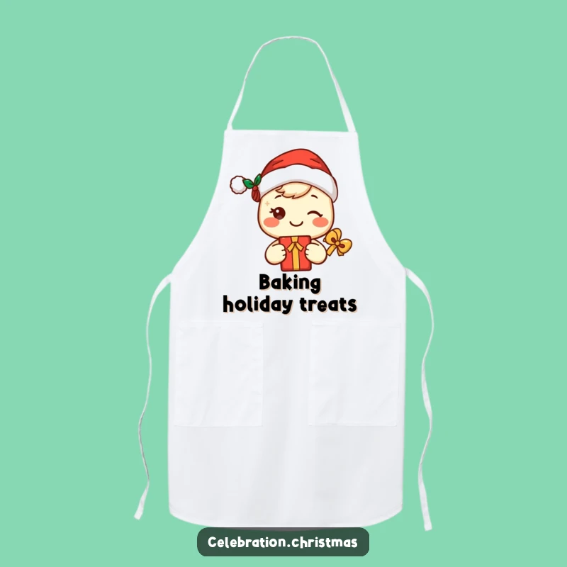 Funny Kawaii Santa Apron - Kitchen Cute Character Gift