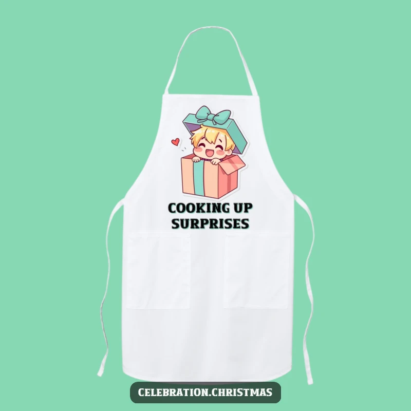 Funny Gift Box Surprise Apron: Cook with Cheerful Surprise and Fun