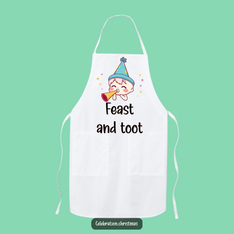 Funny Party Horn Apron - Cook with Cheer and Festive Flair