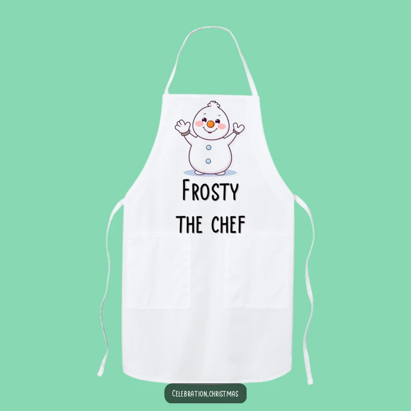 Funny Snowman Cooking Apron - Cheerful Kitchen Gift for Bakers
