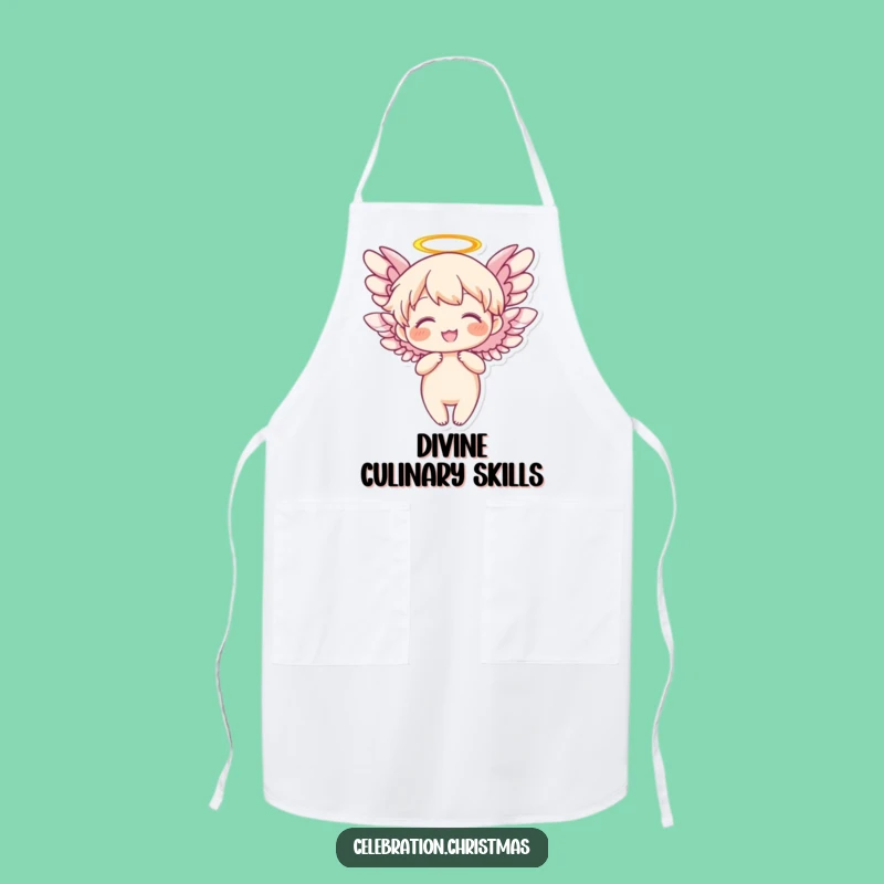 Funny Angel Flapping Wings Apron - Kitchen Joyful Character Humorous Gift