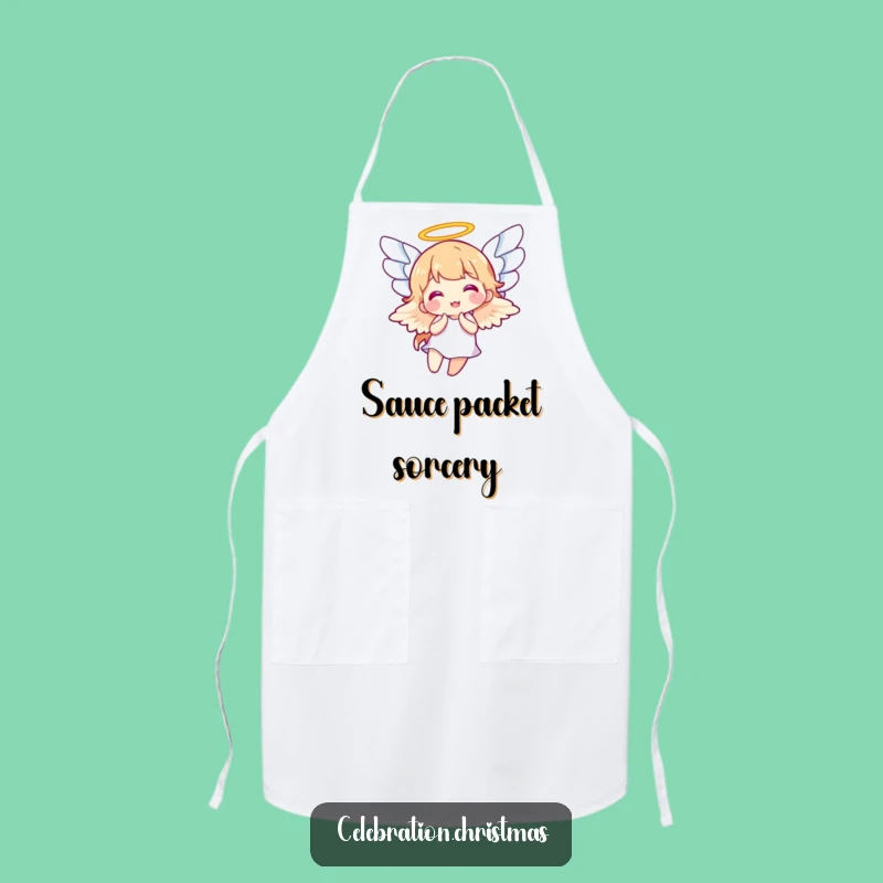 Funny Angel Wings Flapping Apron - Cook in Heavenly Style Funny Gift