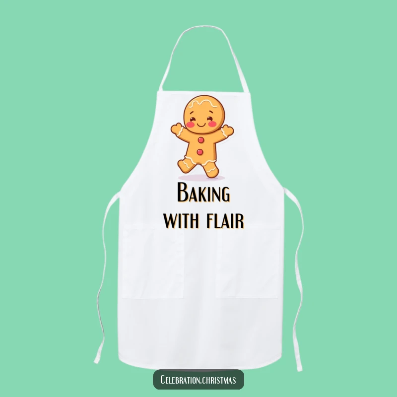 Funny Gingerbread Man Jig Apron - Cook with Cheer and a Perfect Funny Gift