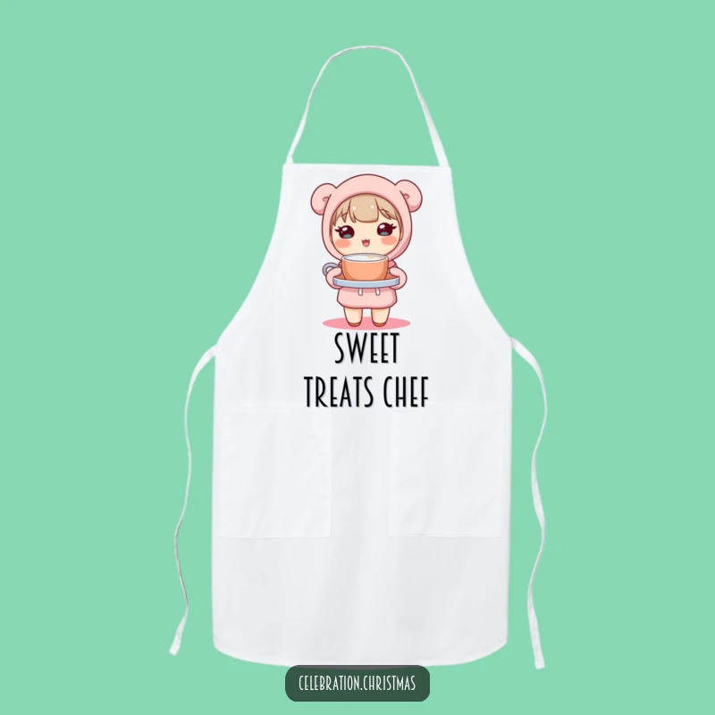 Funny Kawaii Cocoa Kitchen Apron: Cook with Adorable Style Gift