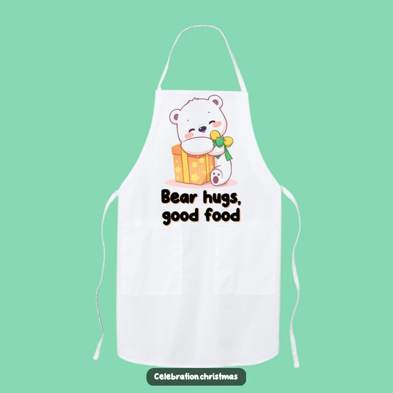 Funny Kawaii Polar Bear Present Apron: Cook with Joy, a Perfect Funny Gift