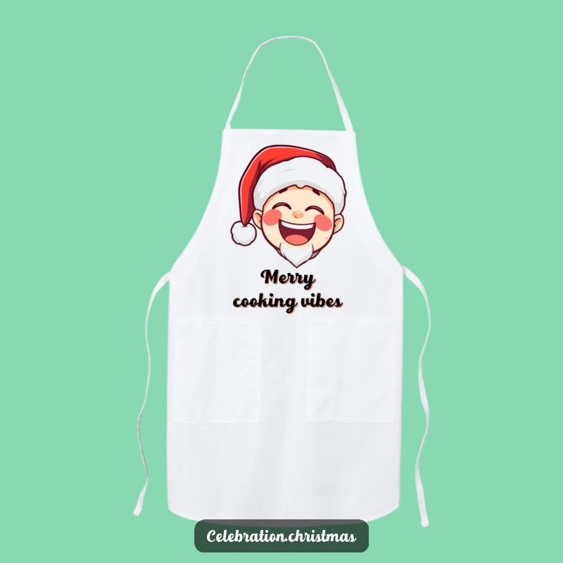 Funny Santa Laugh Apron: Cook Up Holiday Cheer with Booming Fun