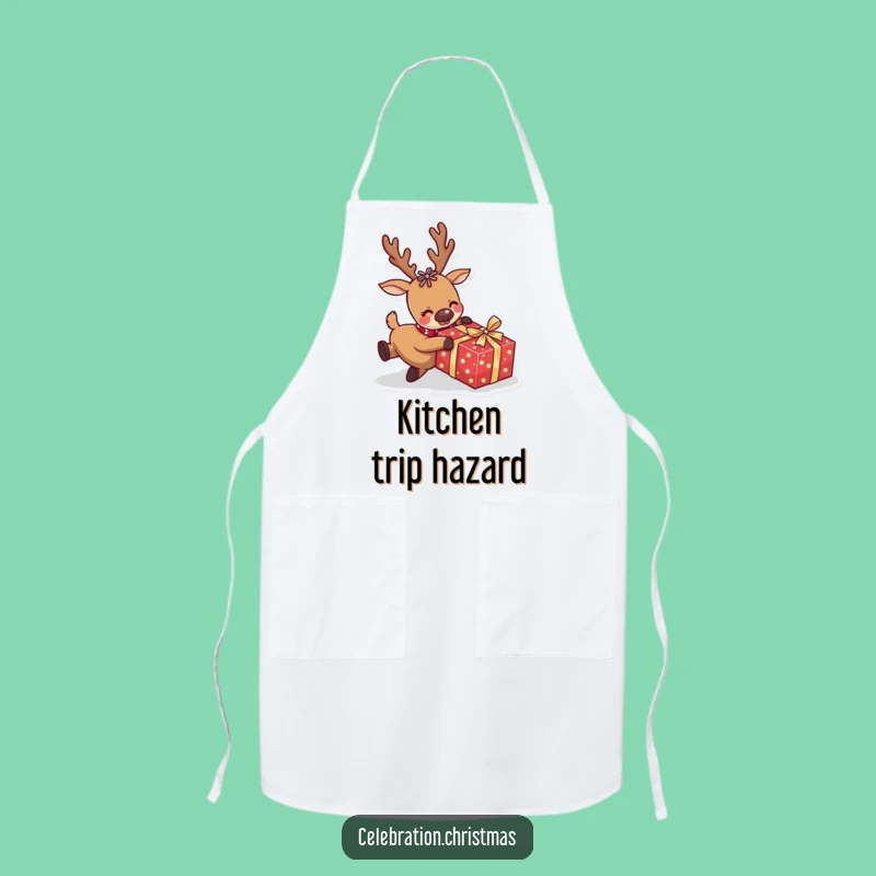 Funny Reindeer Apron A Comical Trip in the Kitchen