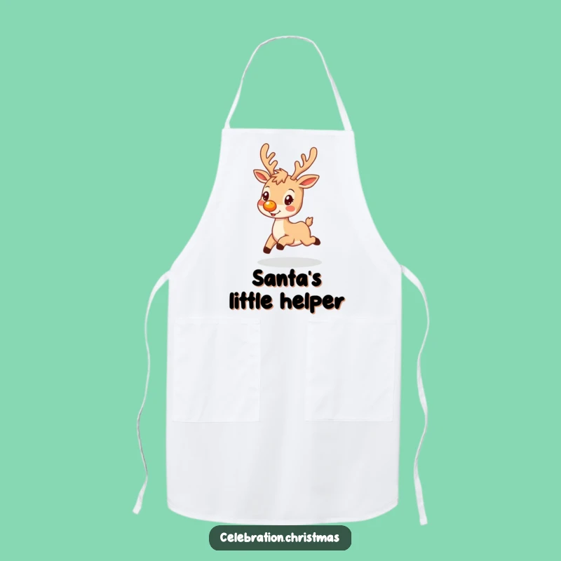 Funny Reindeer Baking Apron - Festive Holiday Kitchen Gift