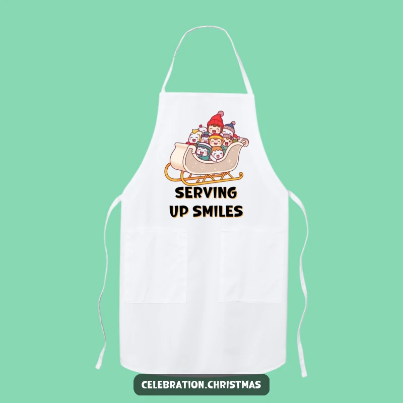 Funny Laughing Sleigh Apron: Cook with Holiday Cheer and Merry Spirit