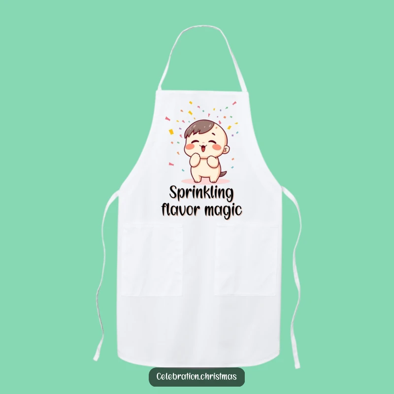 Funny Kawaii Confetti Apron: Cook Up Some Festive Fun