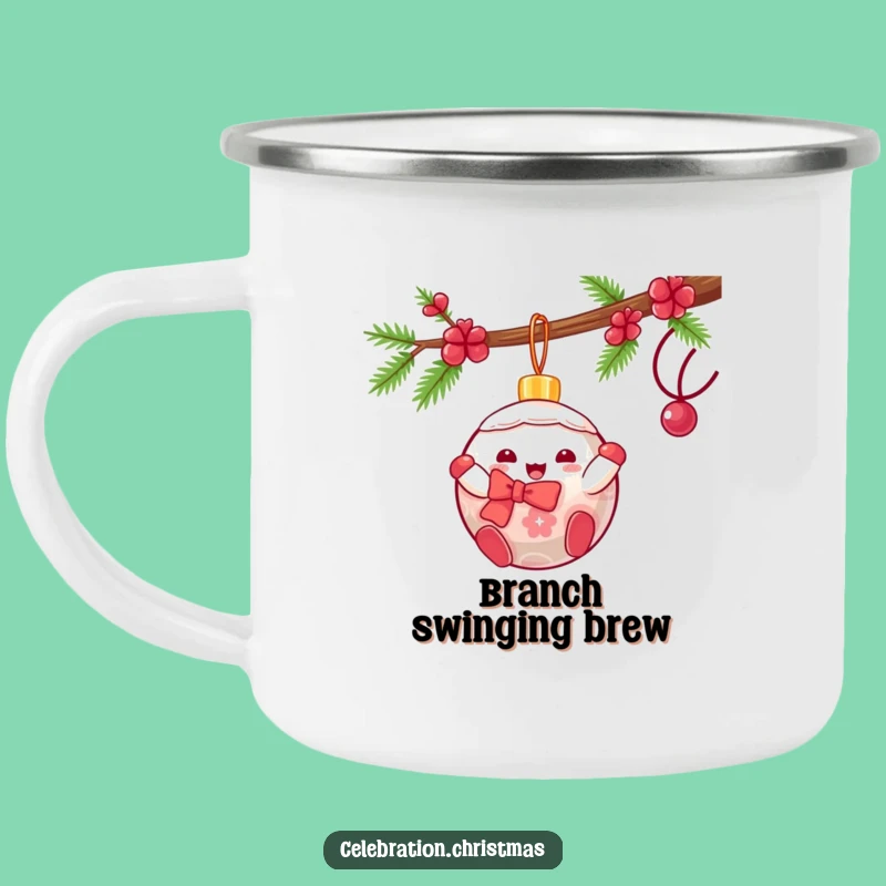 Funny Kawaii Ornament Swing Camping Mug: Holiday Adventures, a Perfect Funny Gift