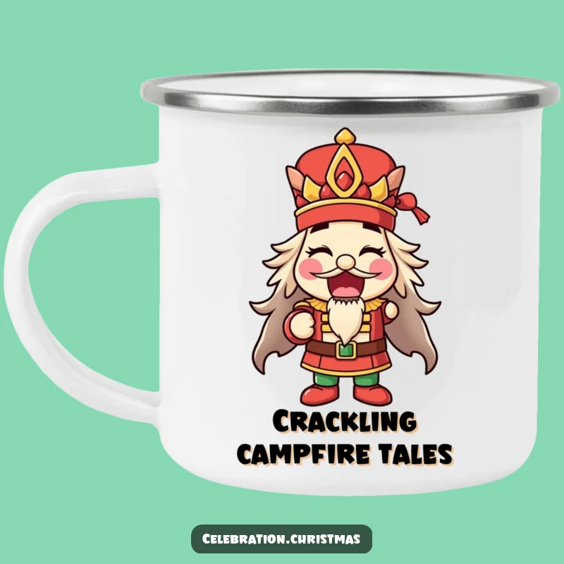Funny Nutcracker Pose Camping Mug - Festive Outdoor Companion - Funny Gift