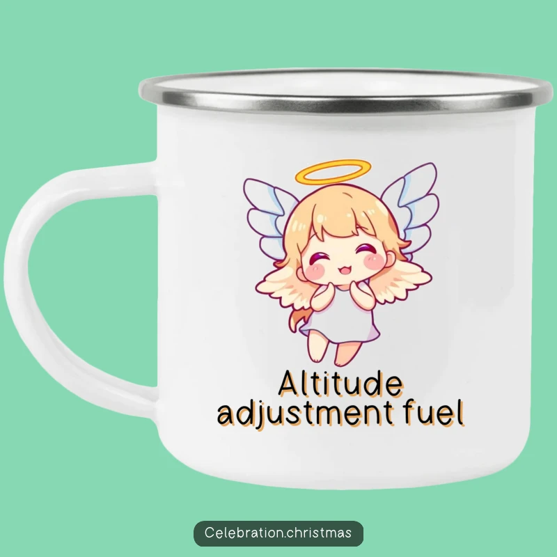 Durable Funny Angel Wings Flapping Camping Mug - Adventure with Joy Gift
