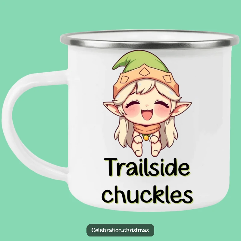 Funny Elf Giggle Camping Mug - Adventure-Ready & Hilarious, Perfect Funny Outdoor Gift