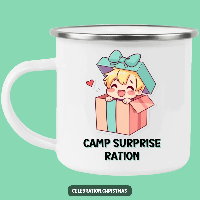 Funny Gift Box Surprise Camping Mug: Sip Your Adventures with Cheerful Excitement