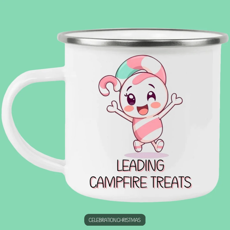 Funny Candy Cane Camping Mug - Exciting Holiday Cheer Outdoors
