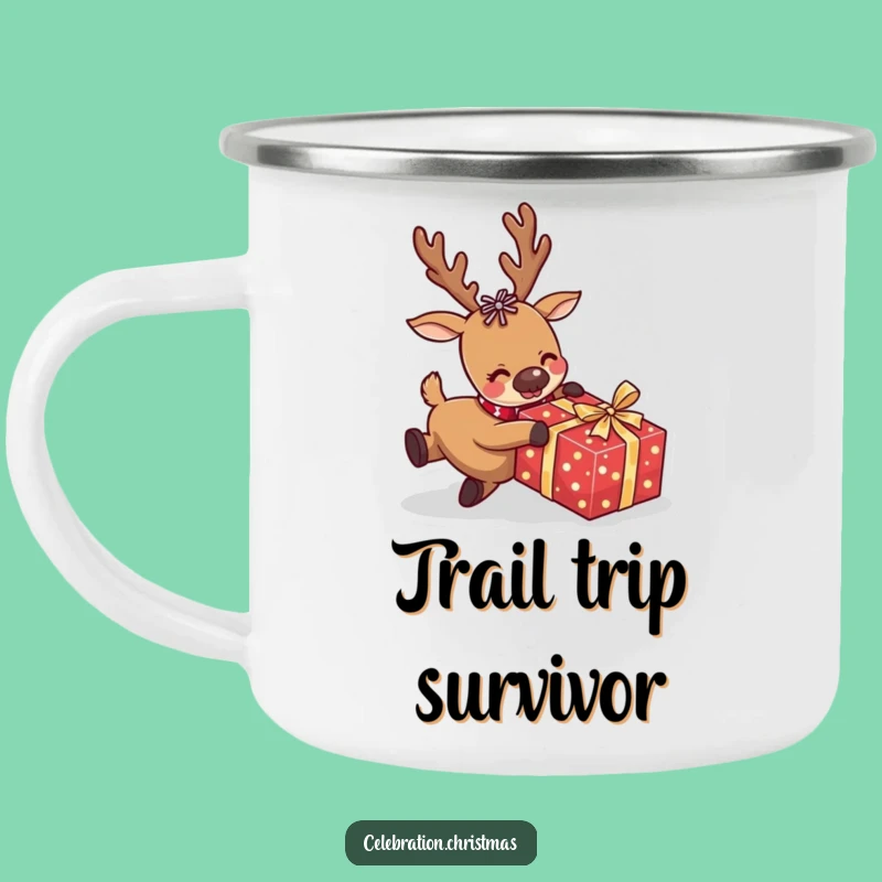 Funny Reindeer Camping Mug A Comical Trip Outdoors