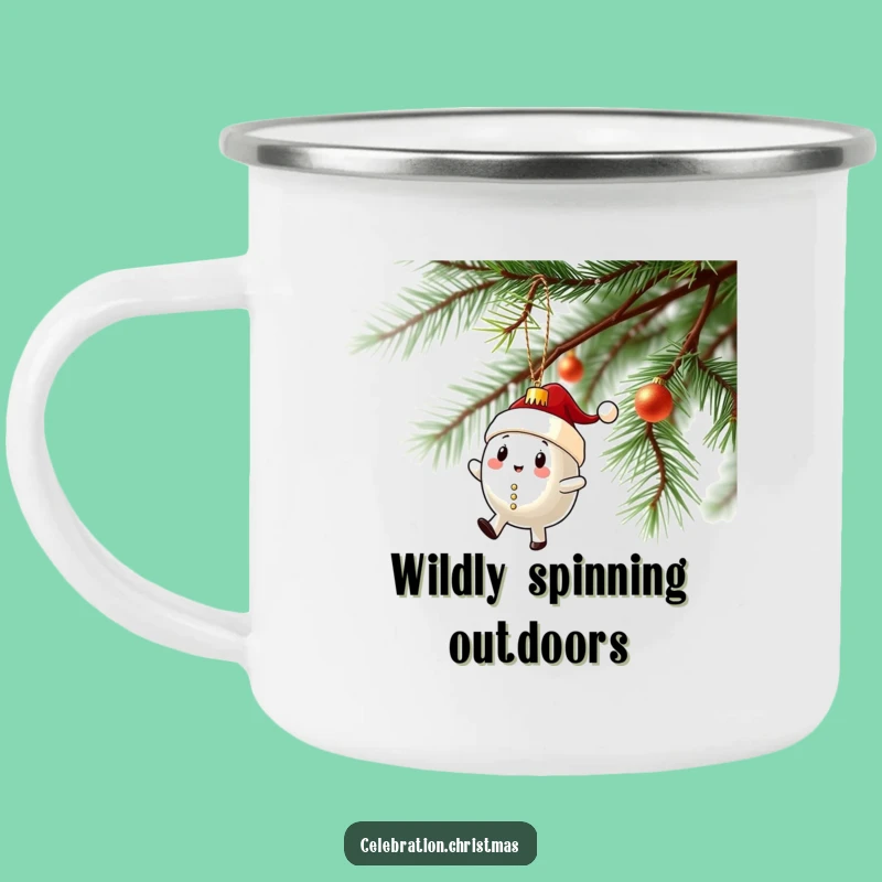 Funny Ornament Camping Mug: Wobbly Character, Perfect Outdoor Gift