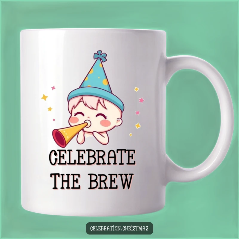 Funny Festive Hat Party Horn Mug - Celebrate with Humor and a Great Gift