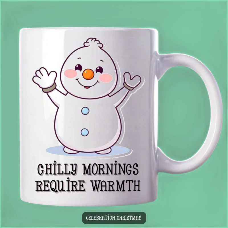 Funny Snowman Waving Carrot Nose Mug - The Perfect Cheerful Winter Gift