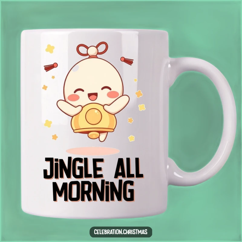 Funny Bell Character Mug - Pure Delight Jingling for Hilarious Gift