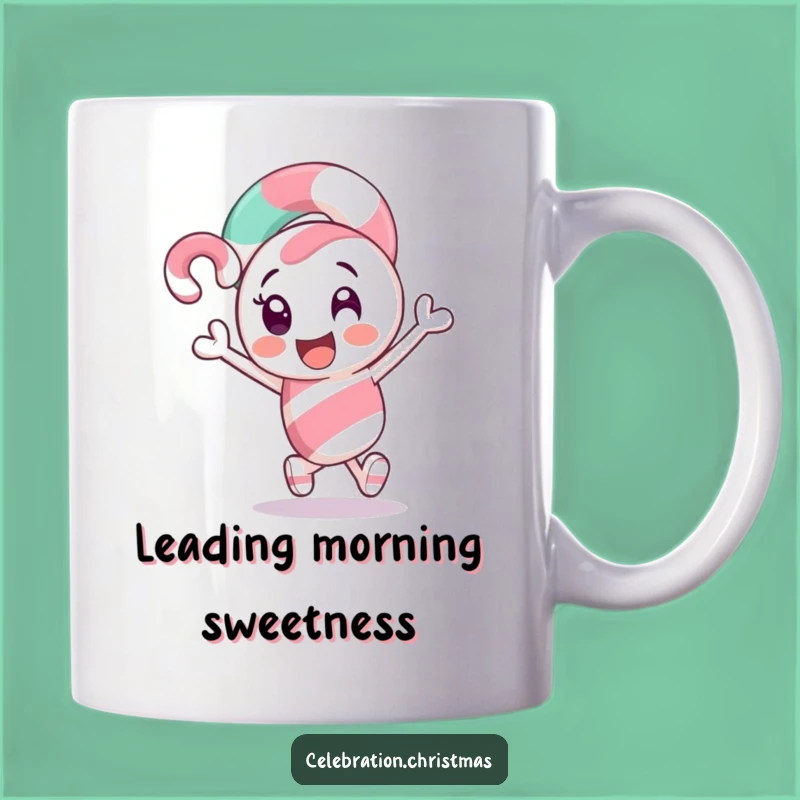 Funny Candy Cane Mug - Exciting Leader for Hilarious Holiday Gift