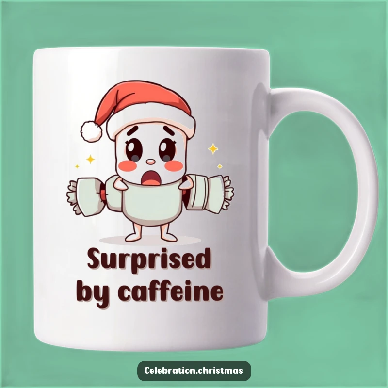 Funny Surprised Cracker Mug: Holiday Character Surprise, Perfect Gift