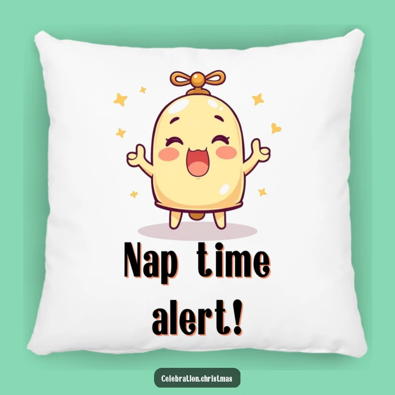 Cozy Funny Ringing Bell Merriment Pillow - Cheerful Accent Pillow Gift
