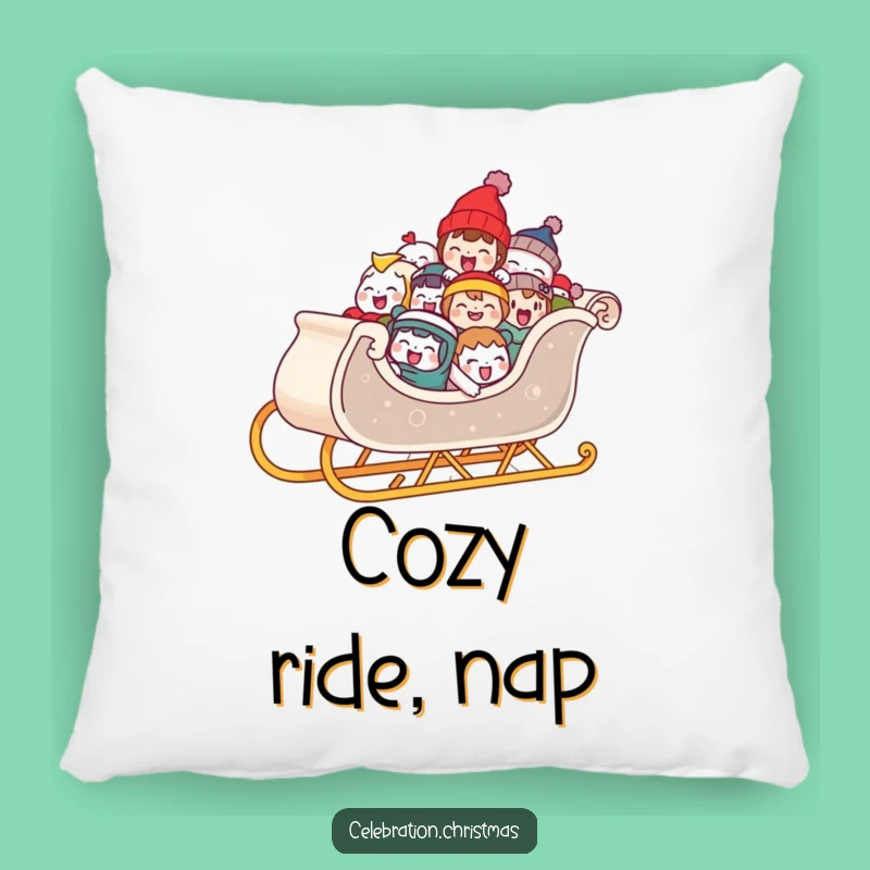 Funny Laughing Sleigh Pillow: Cozy Comfort with a Joyful Holiday Character