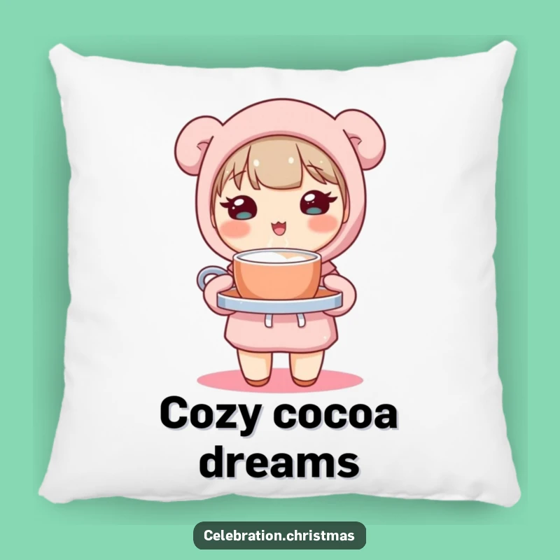 Cushy Funny Kawaii Cocoa Pillow: Soft & Adorable Comfort Gift