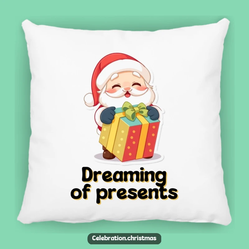 Funny Santa Pillow: Cozy Excited Unwrapper, Soft Holiday Humorous Gift
