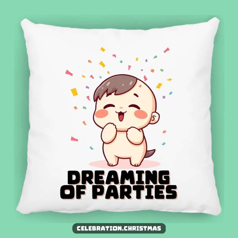 Funny Kawaii Confetti Pillow: Cozy Comfort with Festive Cheer