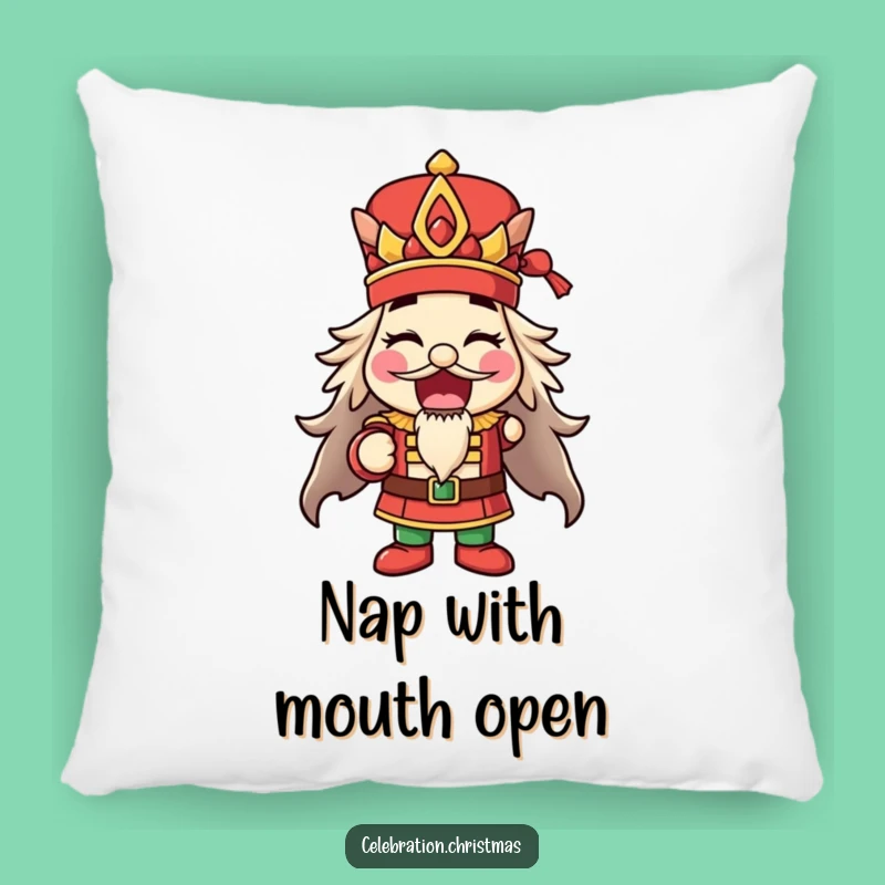 Funny Nutcracker Pose Pillow - Cozy Festive Decor - Funny Gift