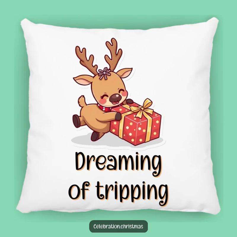 Funny Reindeer Pillow A Comical Trip for Cozy Comfort