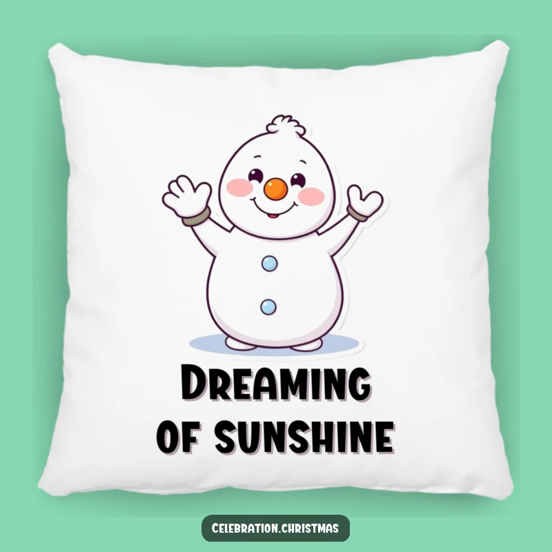 Funny Snowman Decorative Pillow - Cozy Winter Accent Gift