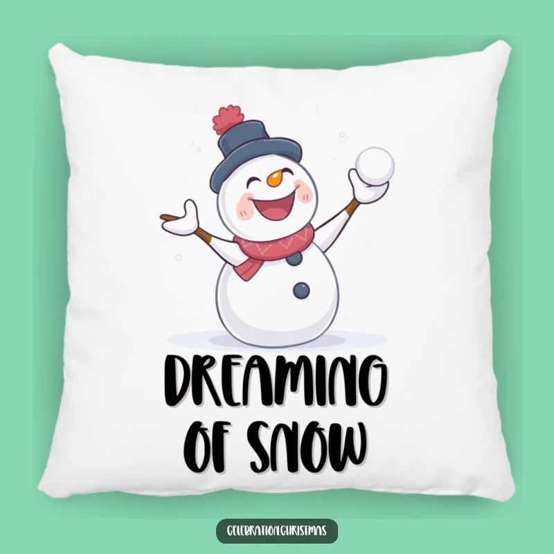 Funny Snowman Pillow Snowball Fight for Cozy Comfort