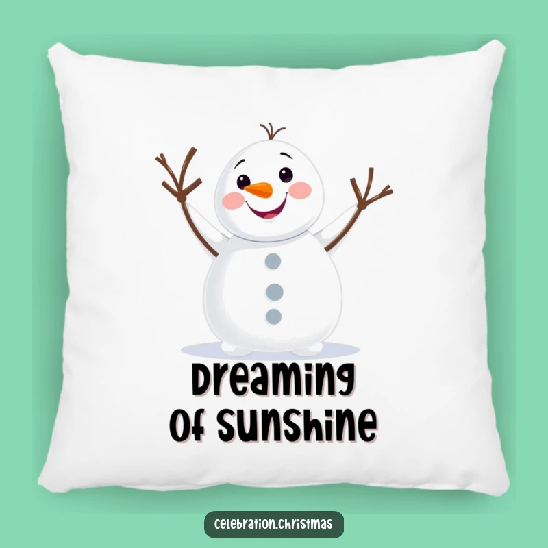 Funny Snowman Waving Pillow - Cozy Comfort with a Cheerful Winter Twist