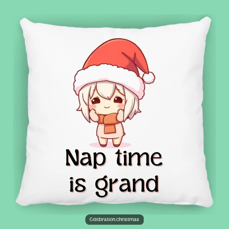 Funny Kawaii Character Oversized Hat Pillow - Comfy and Cute Holiday Accent for Sofa!