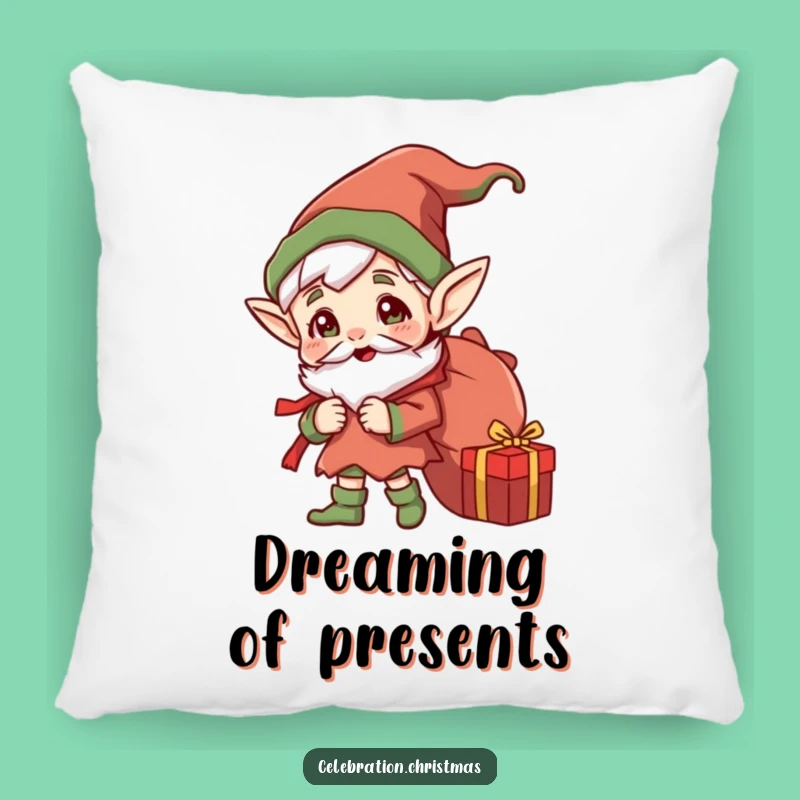 Soft Funny Jolly Elf Gift Sack Pillow - Comfy & Hilarious Holiday Cushion, Great Funny Gift
