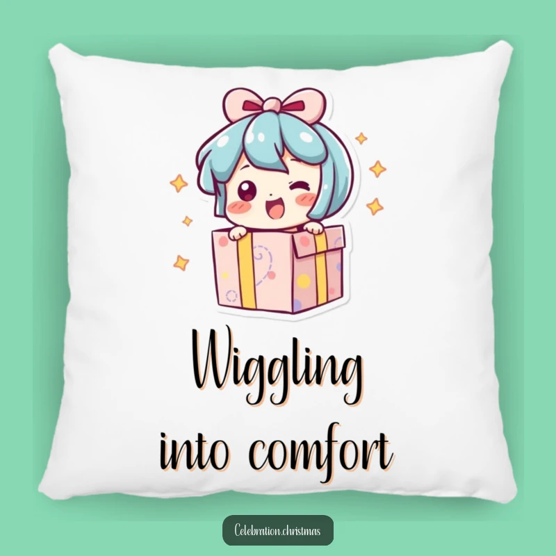 Cozy Funny Present Pillow: Excited Character Cushion, Perfect Accent