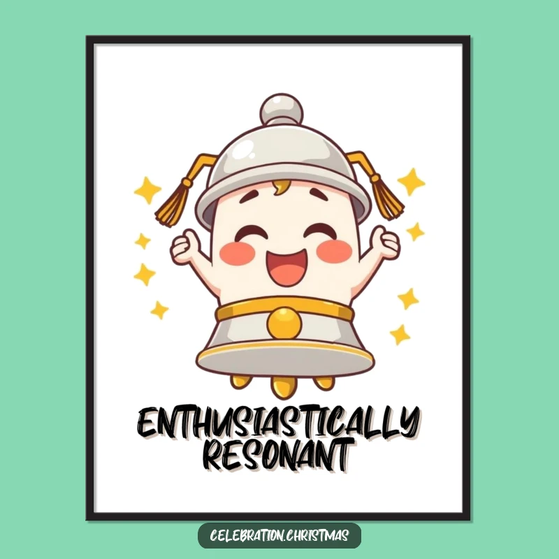 Funny Ringing Bell Digital Art - Enthusiastic Merriment Printable Decor