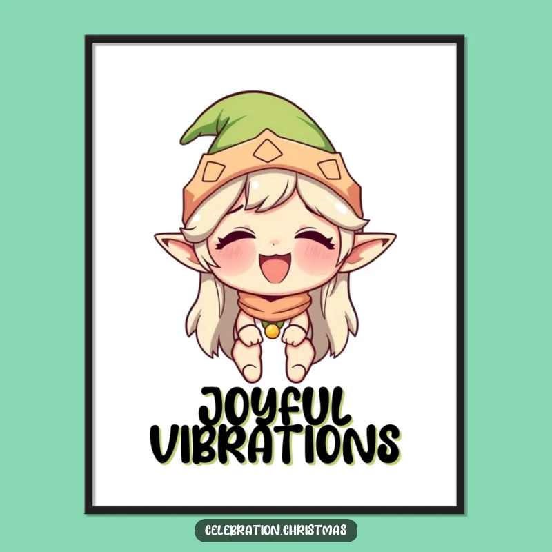 Funny Giggling Elf Digital Art - Printable Hilarious Character Art, Unique Funny Gift