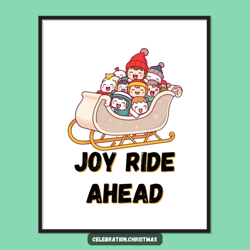 Funny Laughing Sleigh Digital Art: Instant Holiday Decor for a Merry Space