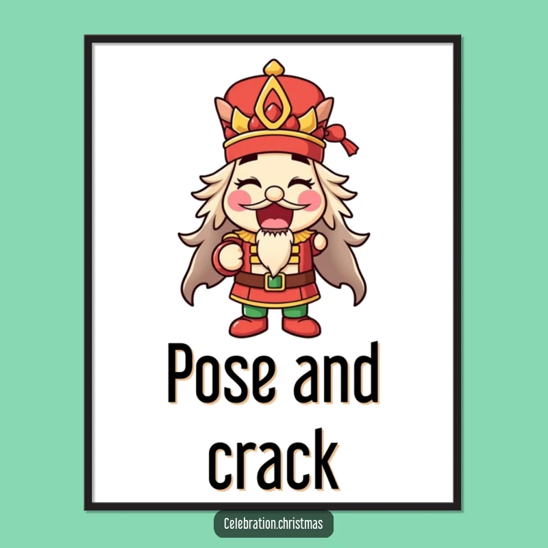 Funny Nutcracker Pose Digital Art - Festive Holiday Decor - Funny Gift
