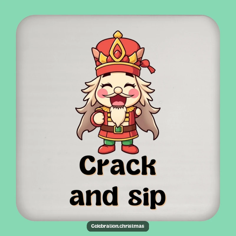Funny Nutcracker Pose Coasters - Festive Surface Protection - Funny Gift