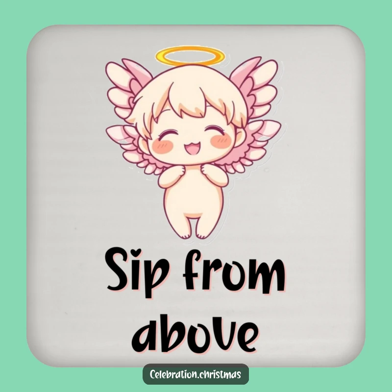 Funny Angel Flapping Wings Coaster - Joyful Character Drink Protector