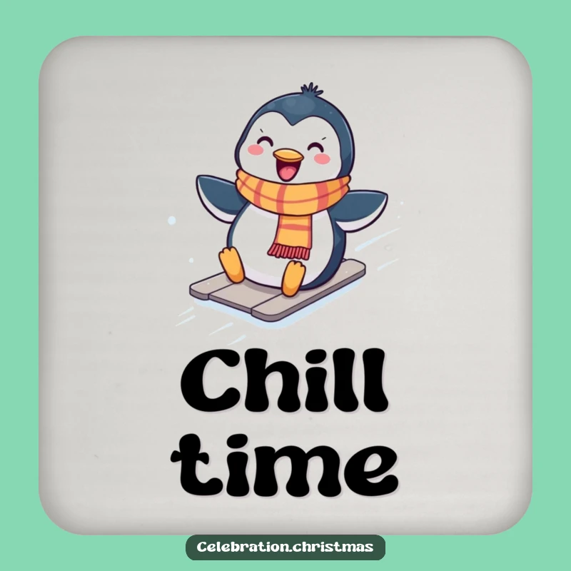 Funny Kawaii Penguin Sliding Coaster, Winter Protection, Humorous Gift