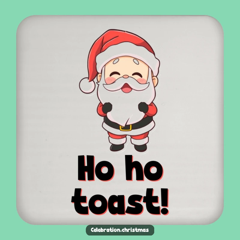 Funny Santa Laughing Coaster: Protect Surfaces with Festive Flair