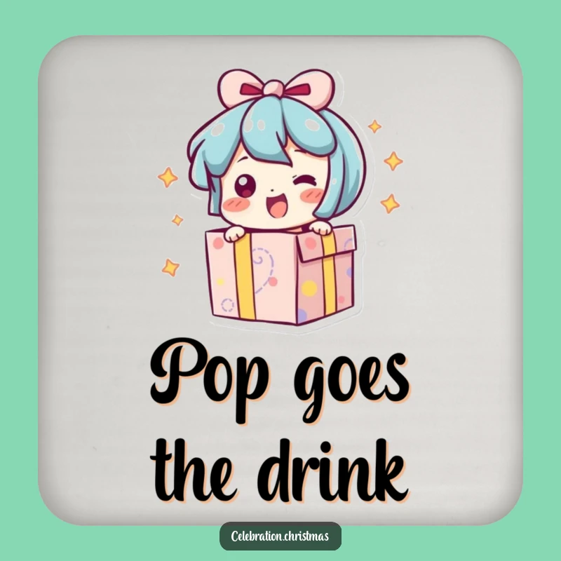 Funny Present Coaster Set: Excited Character Protection, Perfect Gift